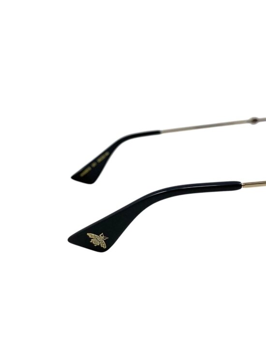 Gucci Sunglasses Double Bridge Logo Bi Black Gold Eyewear main image 3